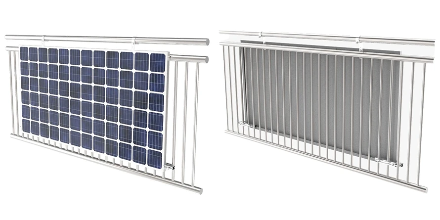 Balkonkraftwerk ohne Neigungswinkel