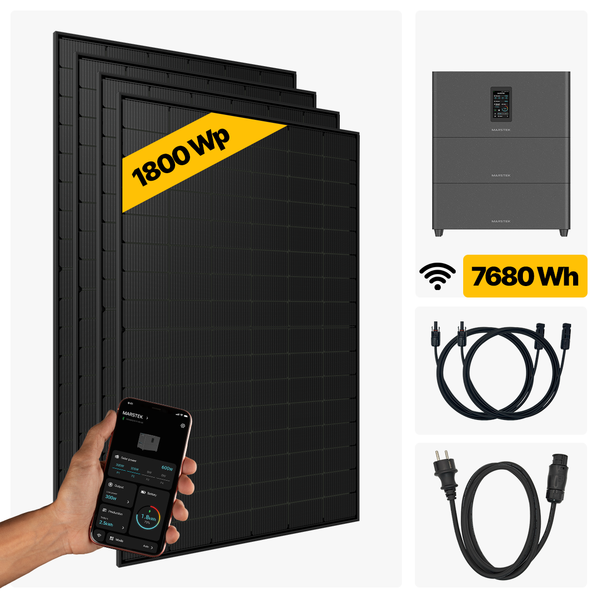 1800 W Balkonkraftwerk Full Black