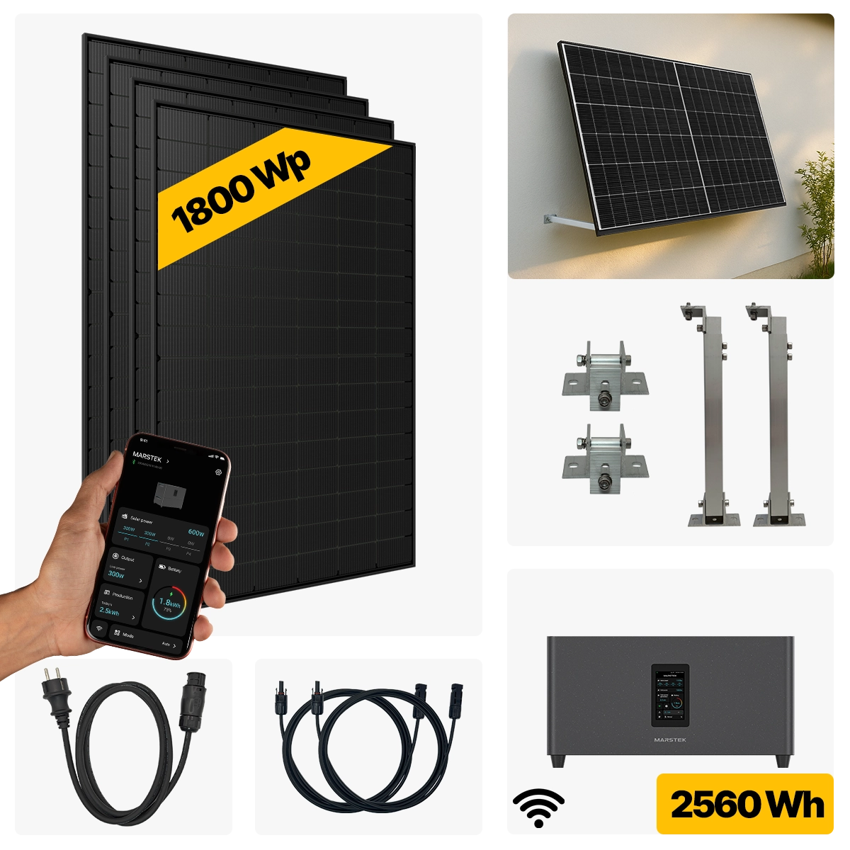 1800 W Balkonkraftwerk Full Black