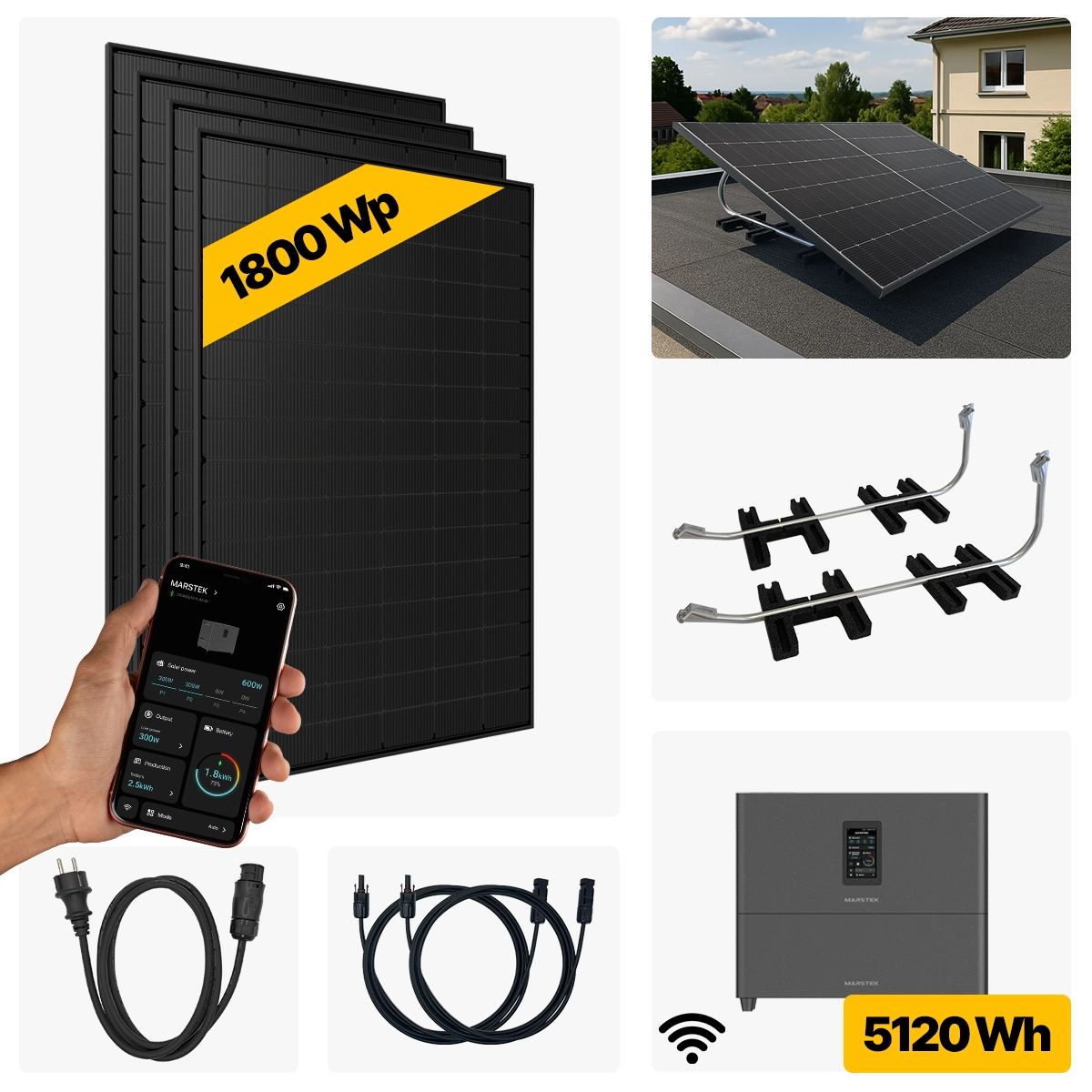 1800 W Balkonkraftwerk Full Black