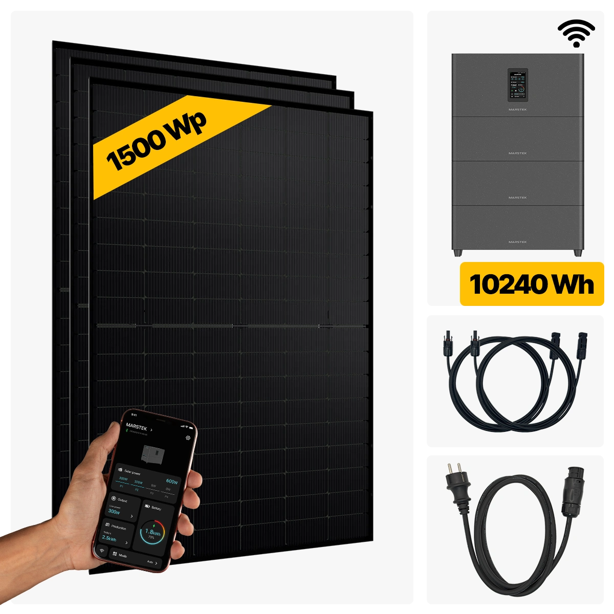 1500 W Balkonkraftwerk Full Black