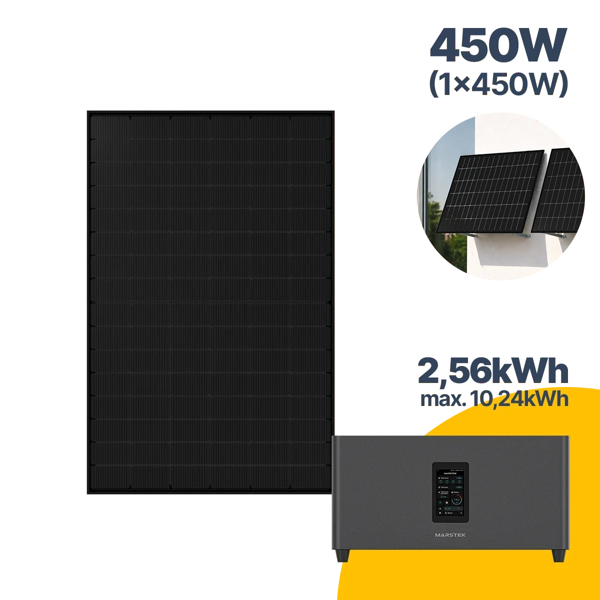 450 W Balkonkraftwerk mit Speicher Jupiter C Plus