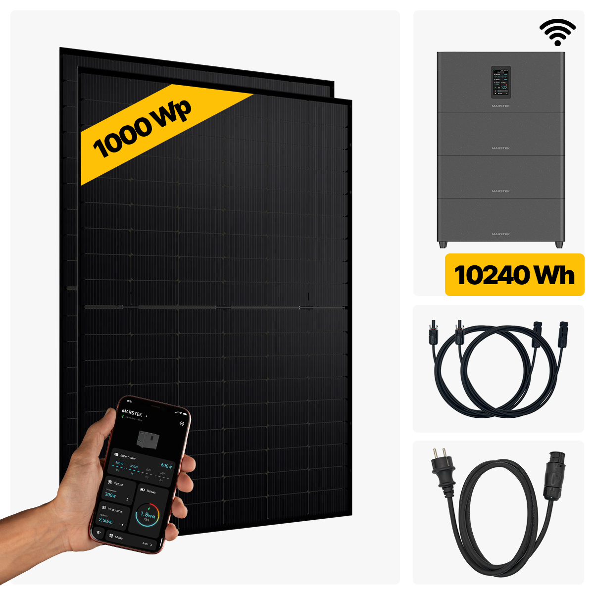 1000 W Balkonkraftwerk Full Black