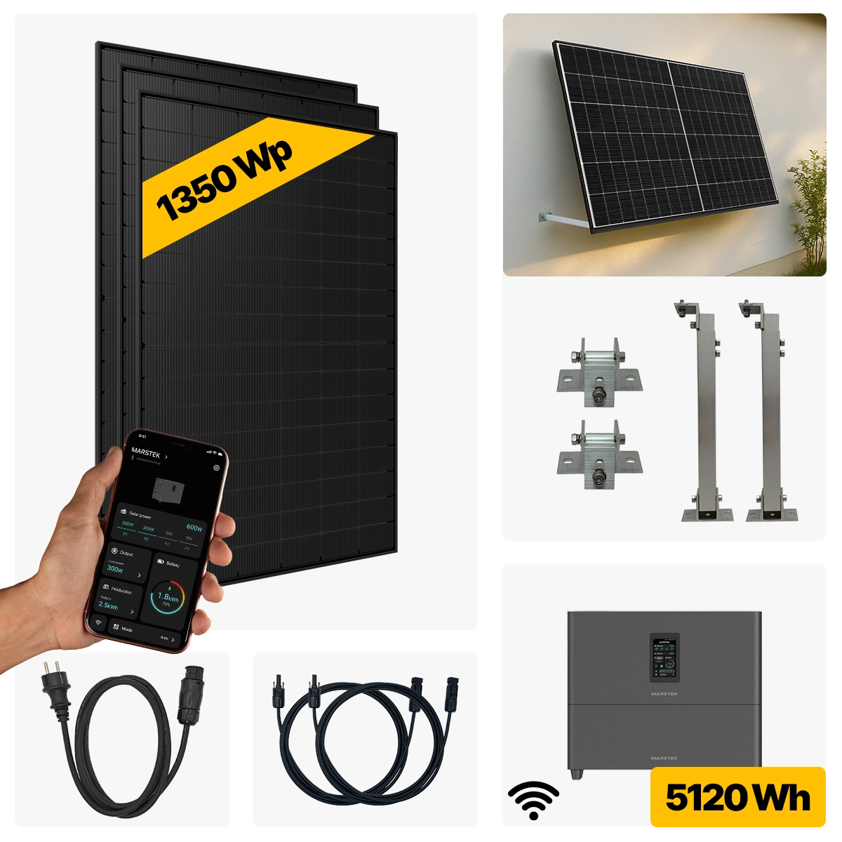 1350 W Balkonkraftwerk Full Black