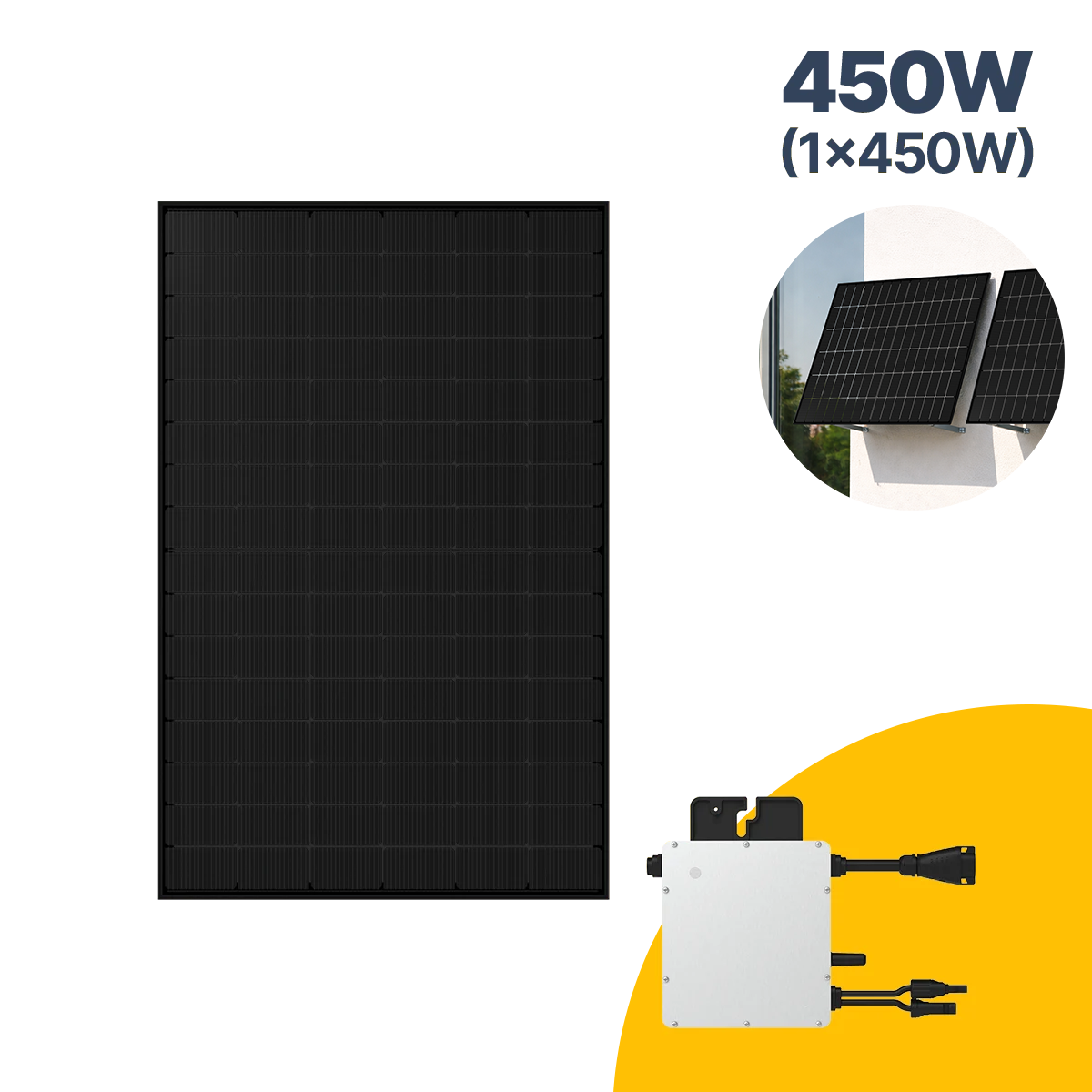 450 W Balkonkraftwerk mit Wechselrichter