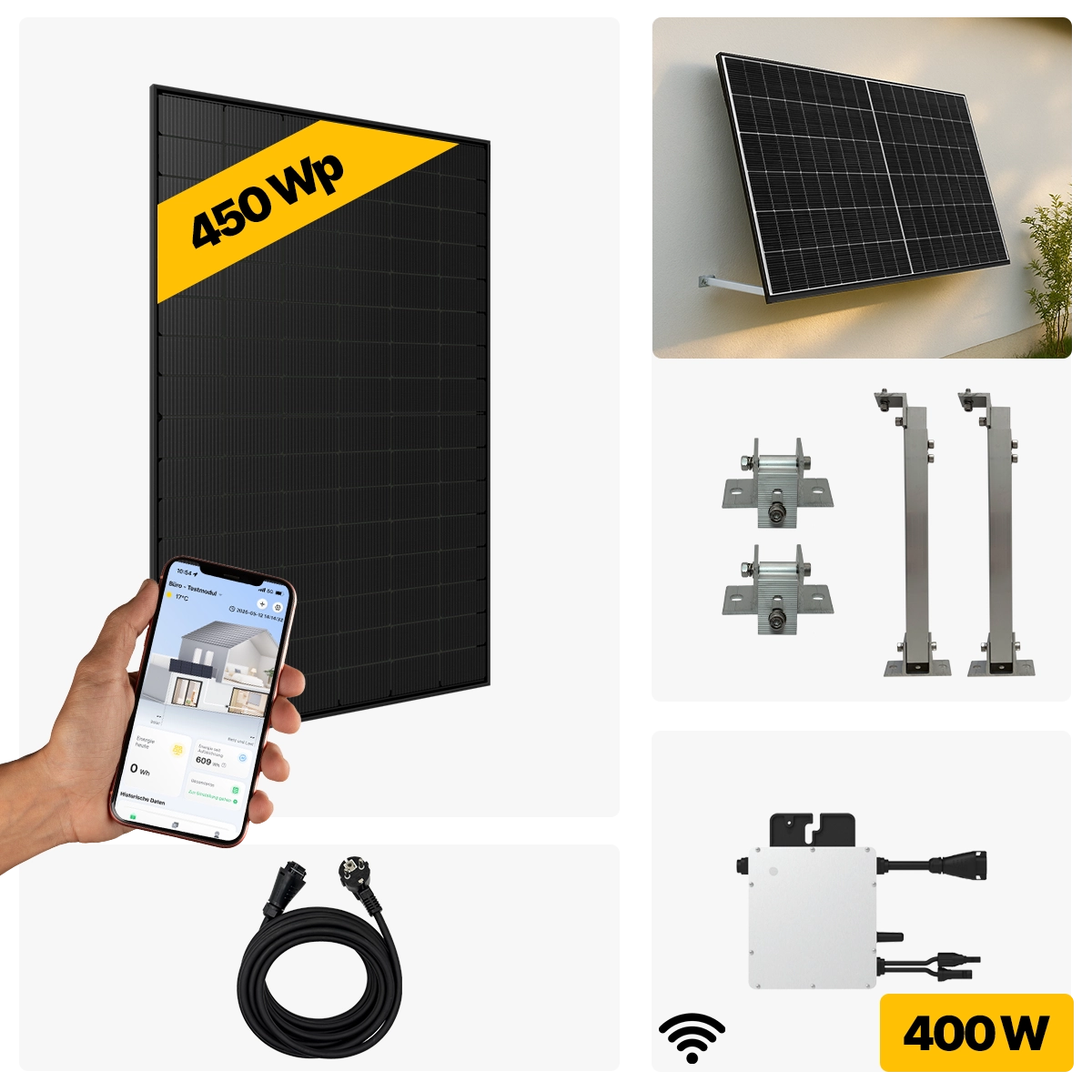 450 W Balkonkraftwerk Full Black