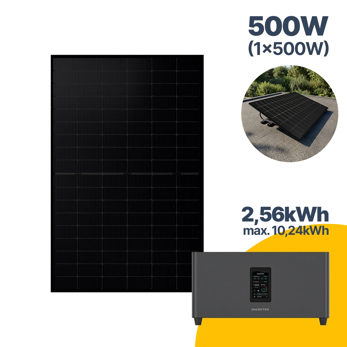 500 W Balkonkraftwerk mit Speicher Jupiter C Plus