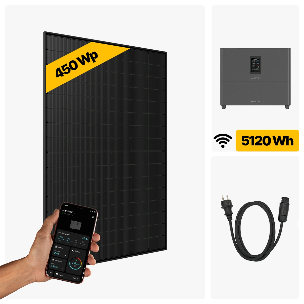 450 W Balkonkraftwerk Full Black