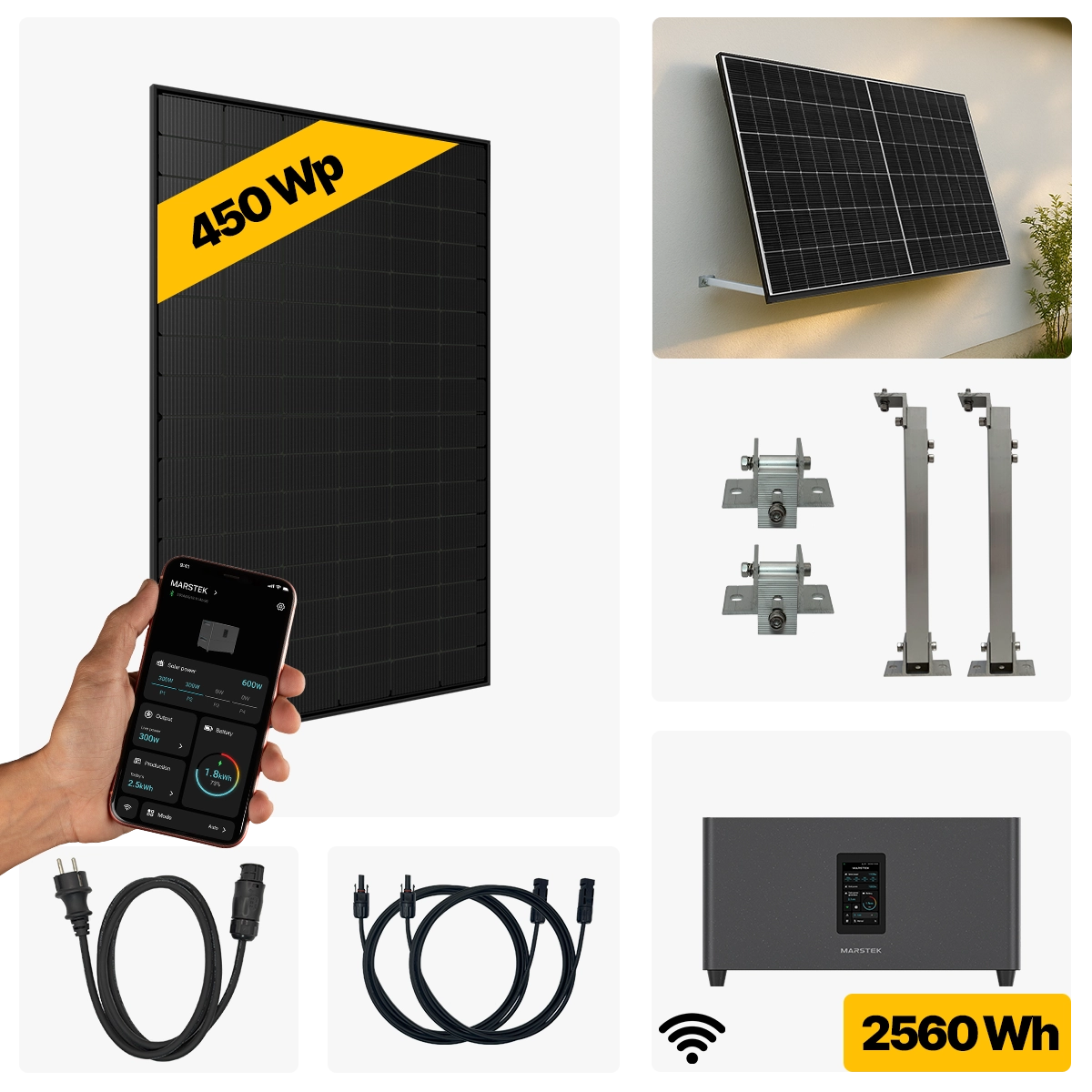 450 W Balkonkraftwerk Full Black