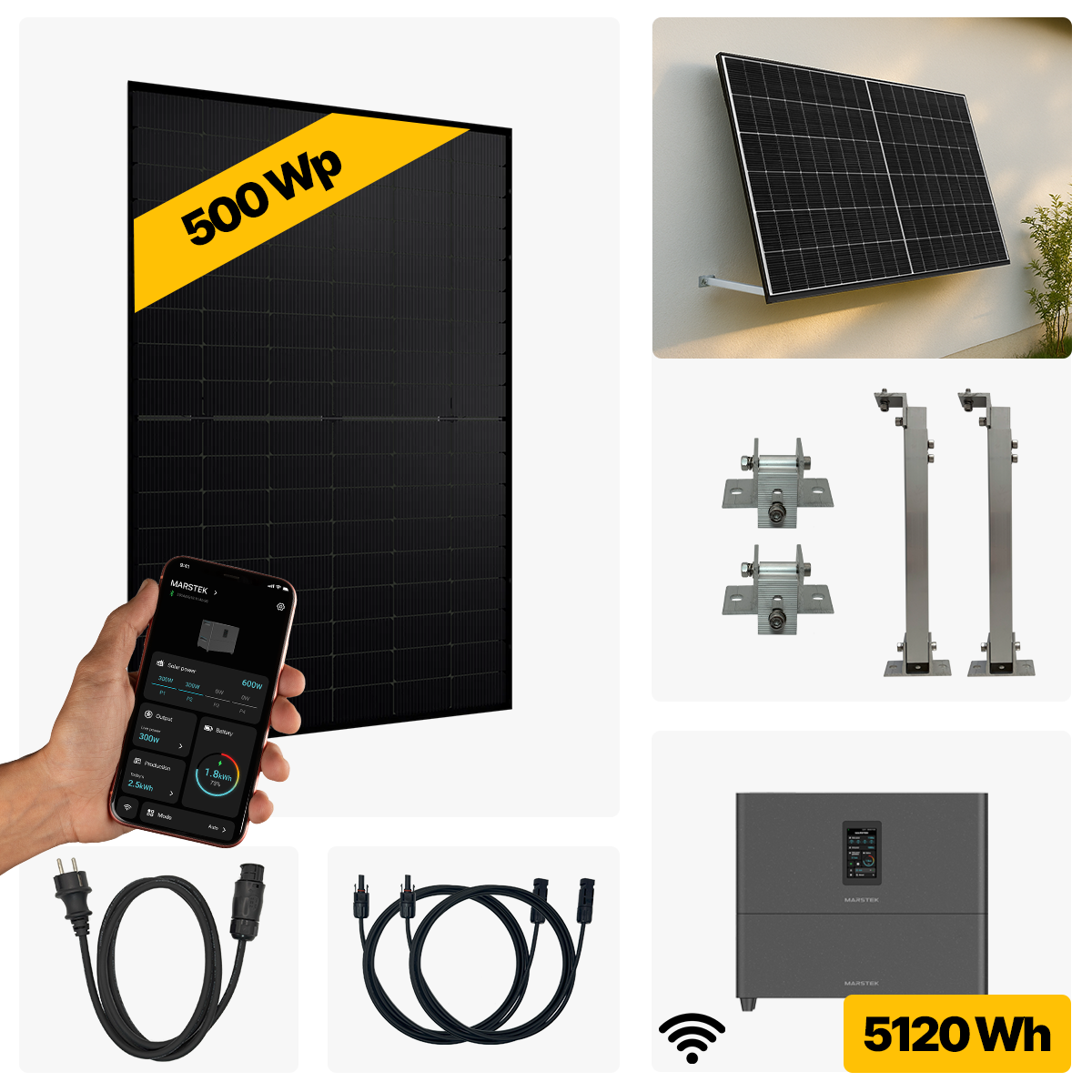 500 W Balkonkraftwerk Full Black