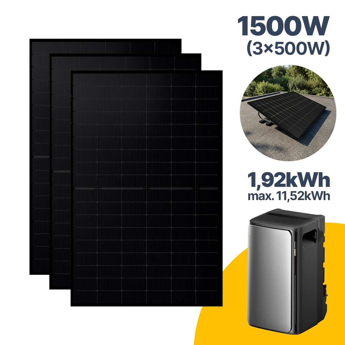 1500 W Balkonkraftwerk mit Speicher EcoFlow STREAM Ultra