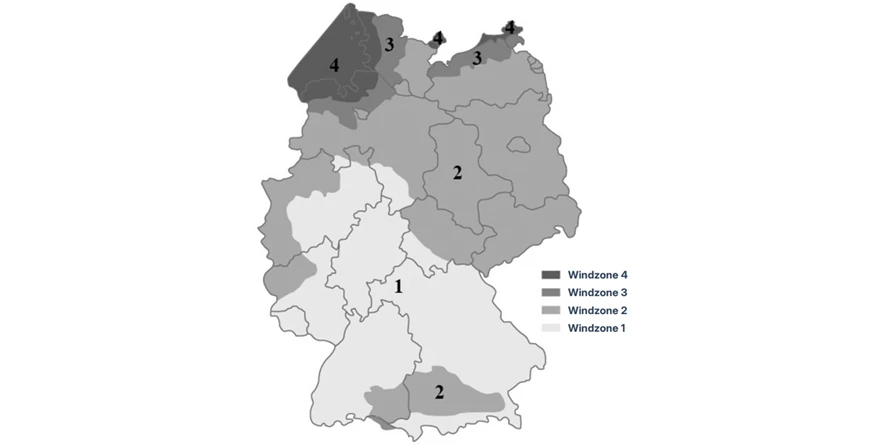 Windkarte für Gewichte