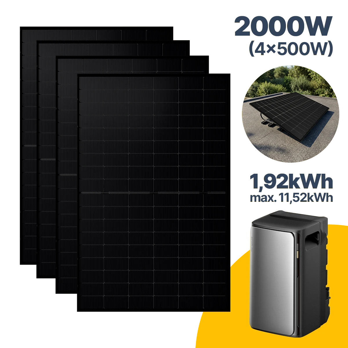 2000 W Balkonkraftwerk mit Speicher EcoFlow STREAM Ultra