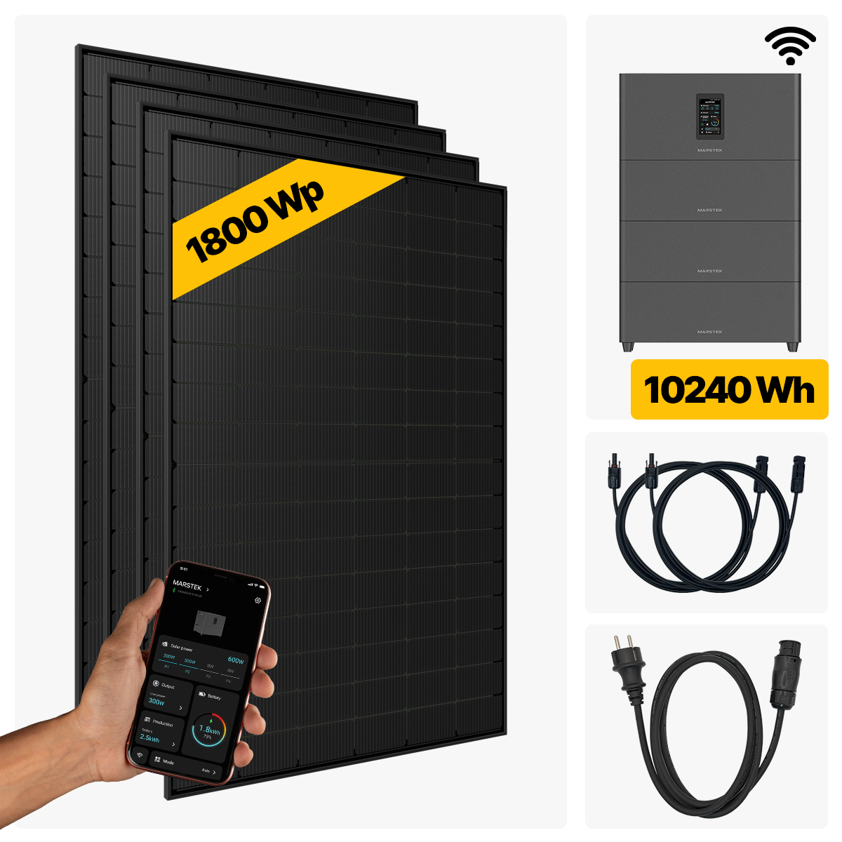 1800 W Balkonkraftwerk Full Black