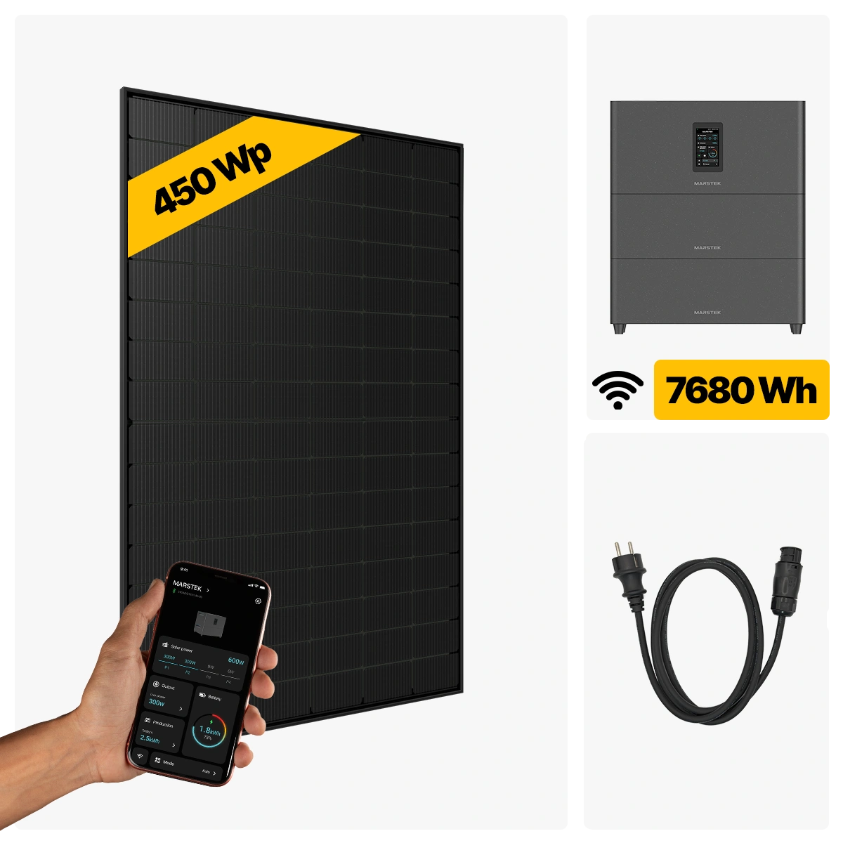 450 W Balkonkraftwerk Full Black
