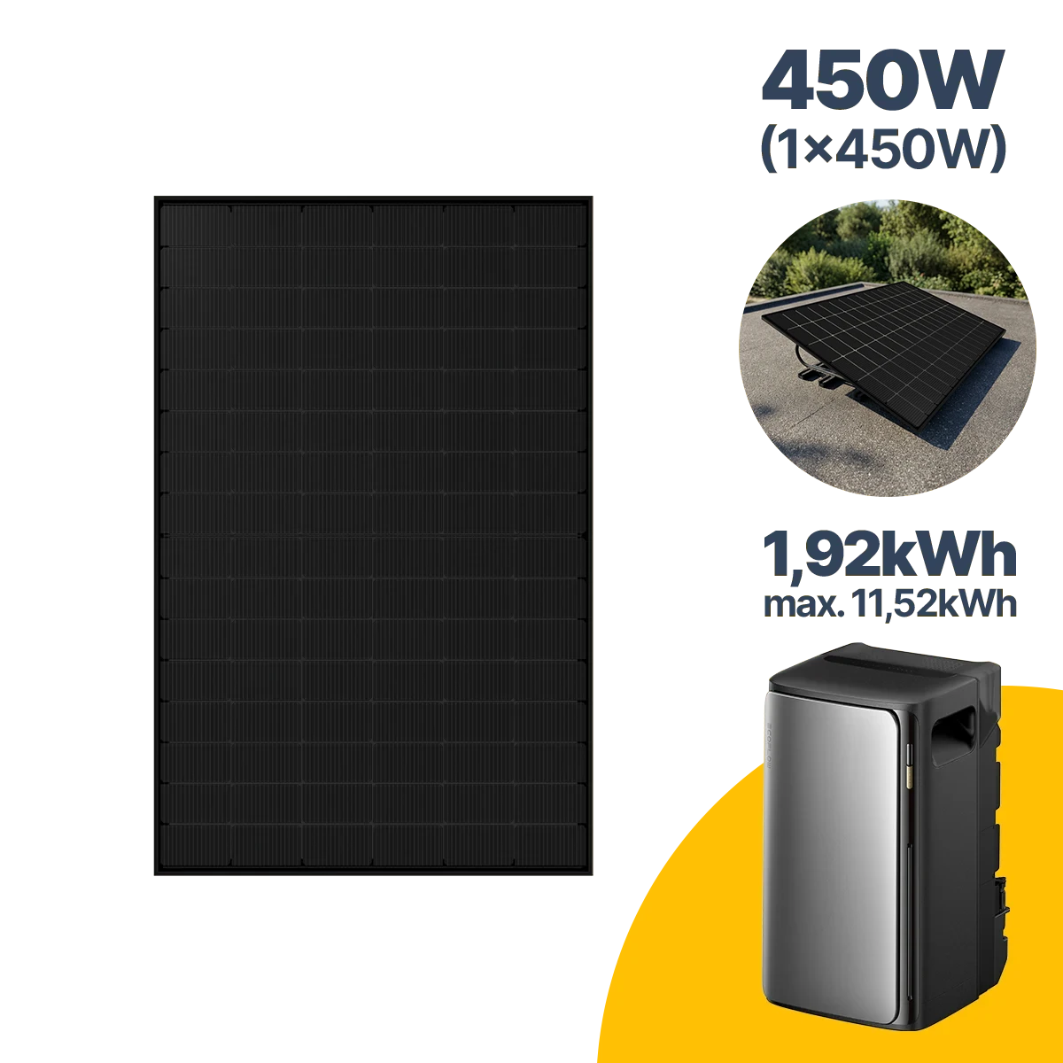 450 W Balkonkraftwerk mit Speicher EcoFlow STREAM Ultra