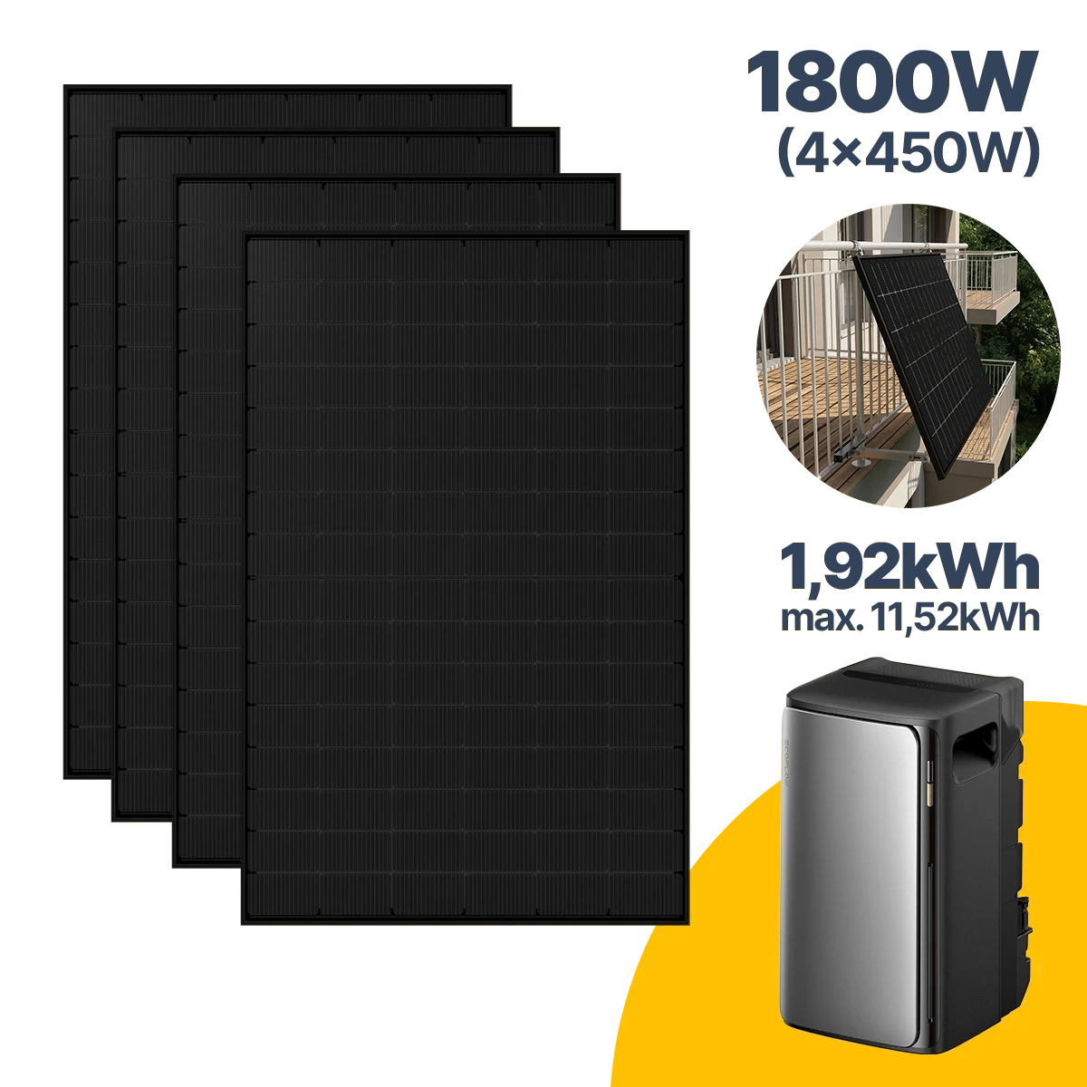 1800 W Balkonkraftwerk mit Speicher EcoFlow STREAM Ultra