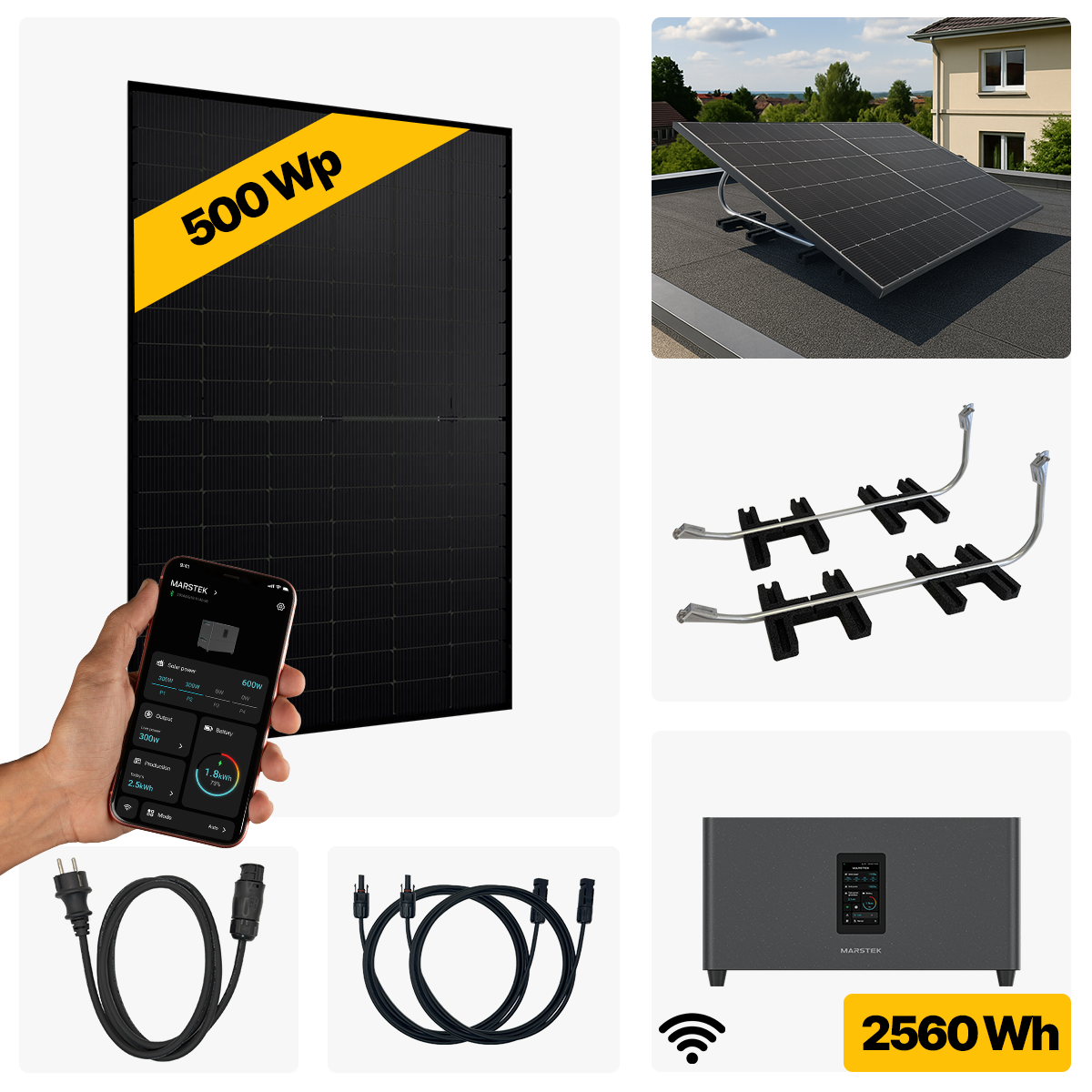 500 W Balkonkraftwerk Full Black