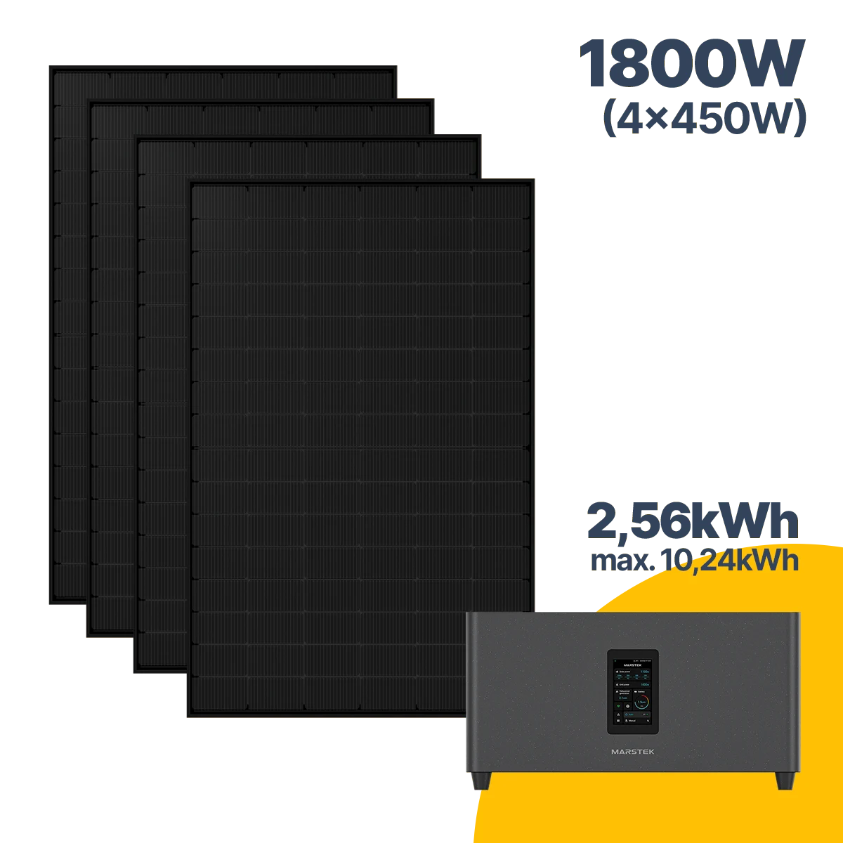 1800 W Balkonkraftwerk mit Speicher Jupiter C Plus