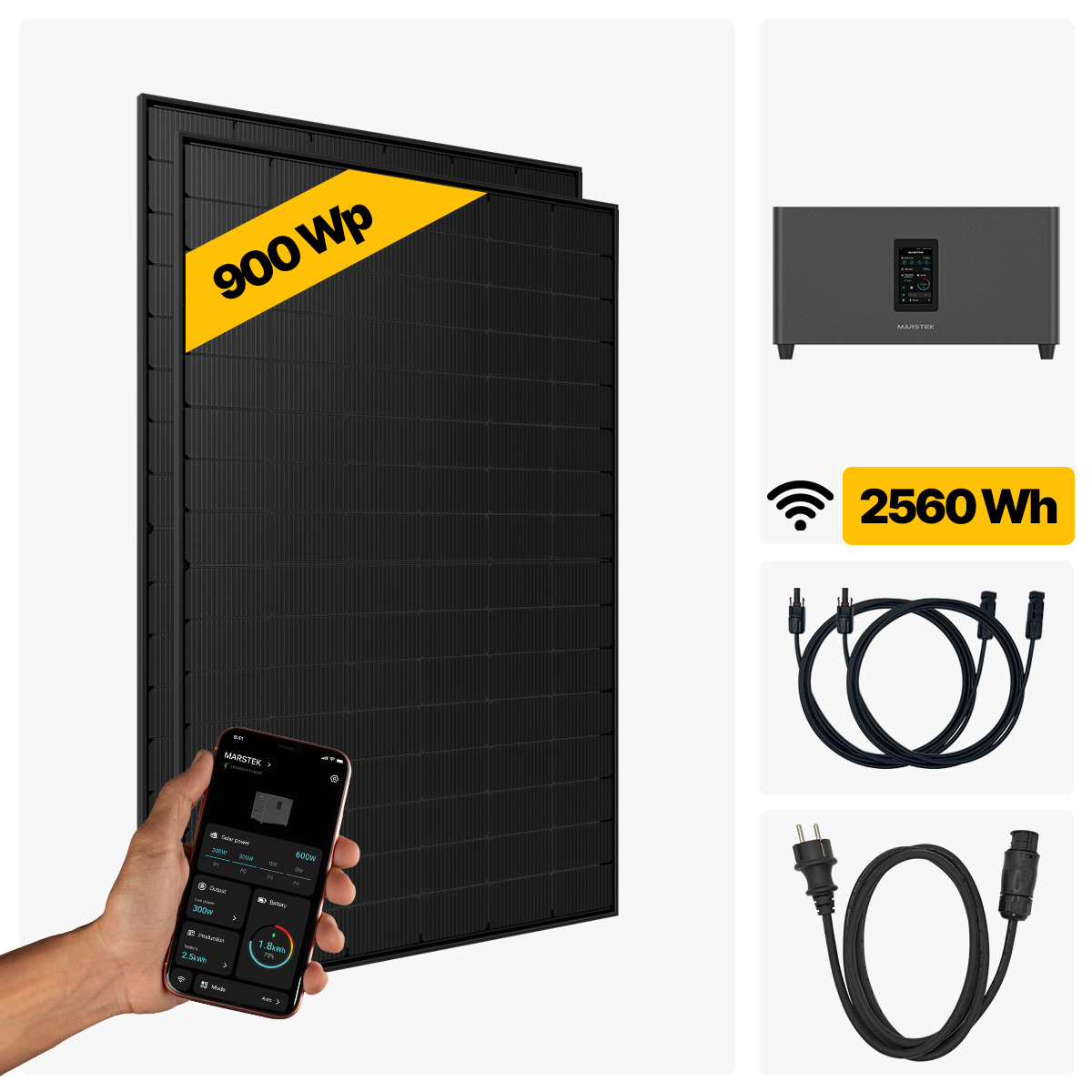 900 W Balkonkraftwerk Full Black